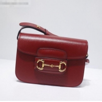 Inexpensive Gucci Leather 1955 Horsebit Mini Shoulder Bag 602205 Red 2021