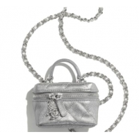 Most Popular Chanel small vanity with chain AP2194 Silver