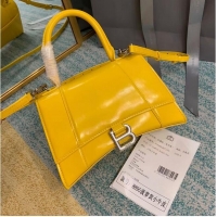 Good Product Balenciaga HOURGLASS SMALL TOP HANDLE BAG B108895-1 Yellow