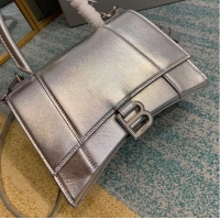 Low Price Balenciaga HOURGLASS SMALL TOP HANDLE BAG B108895-1 Silver