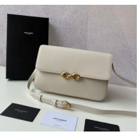 Top Quality YSL LE MAILLON SATCHEL IN SMOOTH LEATHER 6497952 White