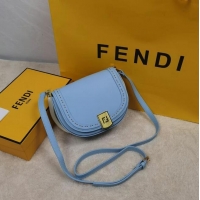 New Style FENDI MOONLIGHT Leather Bag 8BT346A Light Blue