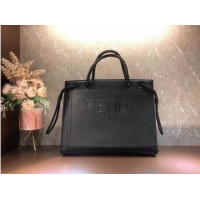 Super Quality FENDI PACK MEDIUM SHOPPING BAG leather bag F1508 black