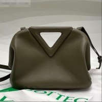 Super Quality Bottega Veneta Calfskin Small Point Top Handle Bag BV2349 Olive Green 2021