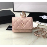 Best Price Chanel Flap Coin Purse With Chain AP2119 Pink