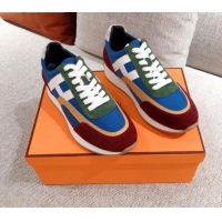 Good Quality Hermes Chris Calfskin Sneakers 042860 Blue 2021