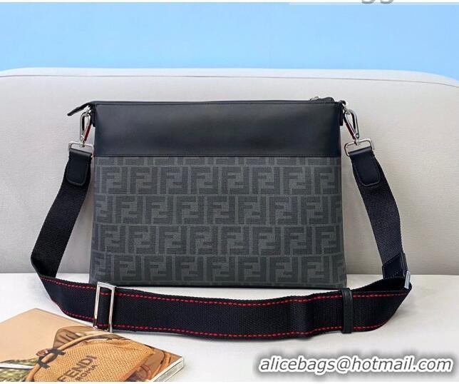 Low Price Fendi Men's Flat Messenger Bag FD0354 Black 2021