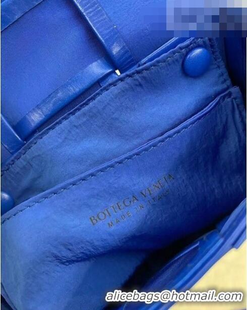 Best Price Bottega Veneta Mini Cassette Bag in Woven Shiny Calfskin Cobalt BV2168 Blue 2021