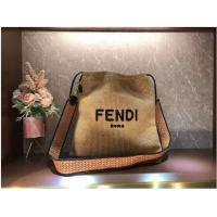 Buy Discount FENDI PACK SMALL POUCH Braided Straw Large-bag F1529 Apricot