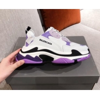 New Design Balenciaga Triple S Sneakers 051023 White/Purple 2021