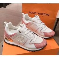 Most Popular Louis Vuitton Run Away Sneakers White/Pink 051068