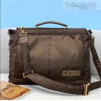 Top Grade Fendi Men's Peekaboo Nylon Large Bag FD0319 Coffee Brown 2021