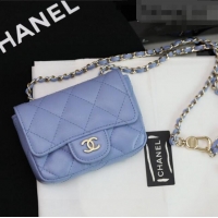 Reasonable Price Chanel Quilted Lambskin Classic Belt Bag AP1952 Blue 2020