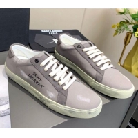Good Product Saint Laurent Canvas Sneakers 061229 Grey 2021