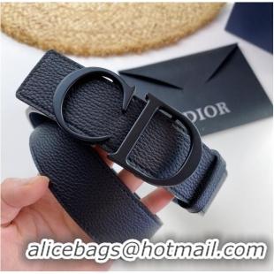 Classic Discount Dior Calf Leather Belt 35MM 2660 black
