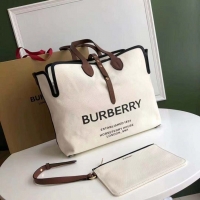 Best Grade Burberry Large Logo Graphic Cotton Canvas Society Tote B32162