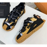 Top Sale Dolce & Gabbana NS1 Sneakers in Mixed Materials Ginger/Black 061615