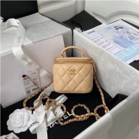 High Quality Chanel Original Small classic chain box handbag AP2198 Apricot