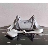 Cheapest Prada Re-Edition 2005 Nylon Shoulder Bag 1BH204 White