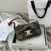Good Product Celine TRIOMPHE SHOULDER BAG IN TRIOMPHE CANVAS AND CALFSKIN 194143
