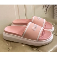 Custom Alexander Mcqueen Flat Slide Sandals 071205 Light Pink