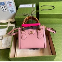Luxury Classic Gucci Diana mini tote bag 655661 Pink