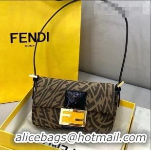 Super Quality Fendi Baguette 1997 Mini FF Vertigo Bag F08378 Brown 2021