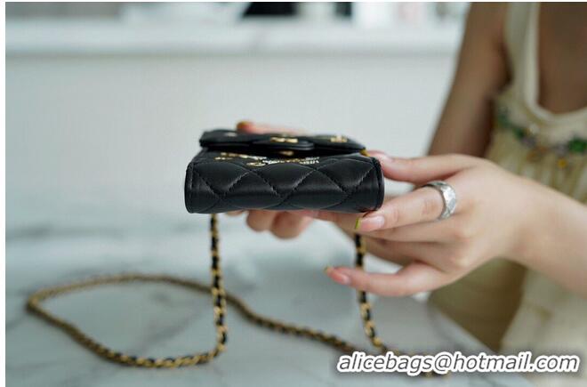 Good Product CHANEL Shoulder Micro Mini Bag On Chain AP2288 Black