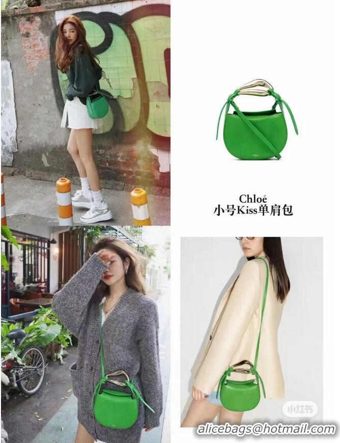 Good Quality Chloe Original Calfskin Leather Bag 3S1350 green
