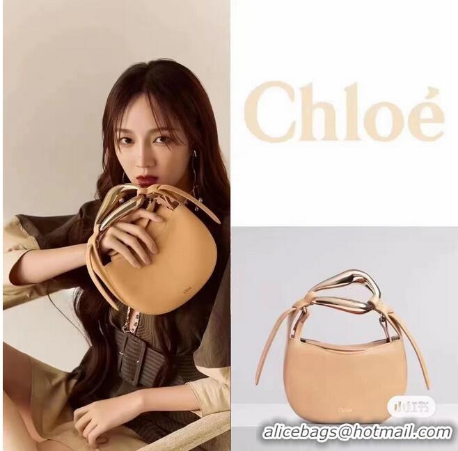 Affordable Price Chloe Original Calfskin Leather Bag 3S1350 Apricot