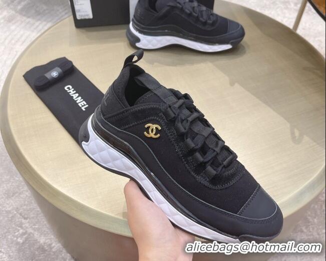 Unique Grade Chanel Suede Sneakers 061007 Black 2021