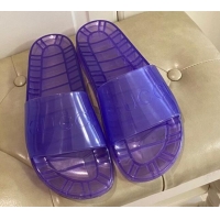 Hot Style Gucci Transparent PVC Slide Sandals 071034 Purple