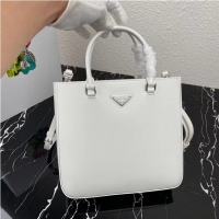 Low Cost Prada brushed leather tote 1BA330 white