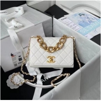 Promotional Chanel Flap Shoulder Bag Original leather AS2638 white