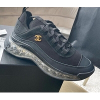 Super Quality Chanel Suede Sneakers 61005 Black 2021