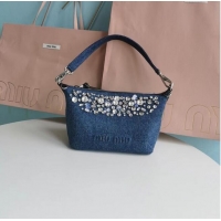 Top Quality miu miu Denim Shoulder Bag 5NB841 blue