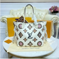 Promotional Louis Vuitton Monogram Canvas Neverfull MM M45818 White