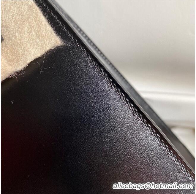 Top Grade Hermes Kelly 28cm Shoulder Bags Smooth Leather KL28 Black