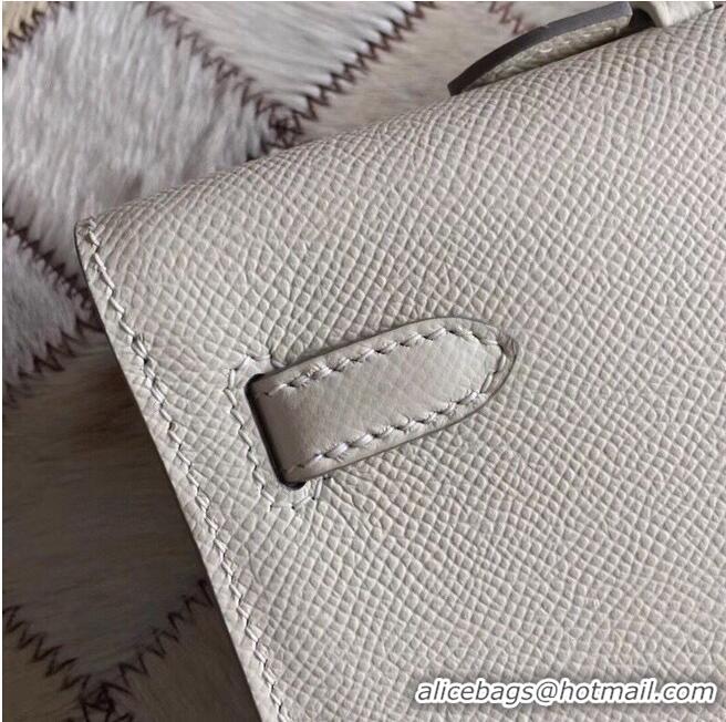 Good Looking Hermes Kelly 31cm Clutch Original Epsom Leather KL31 White