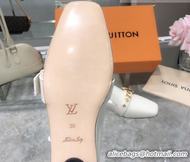 Custom Louis Vuitton Bahia Calfskin Flat Loafers 061513 White
