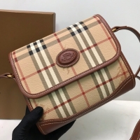 Practical BurBerry Leather Shoulder Bag 20203 brown