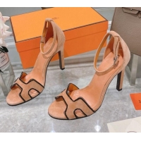 Hot Style Hermes Premiere Crystal H Heel 10.5cm Sandals 070201 Orange