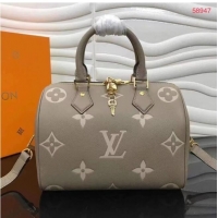Pretty Style Louis Vuitton SPEEDY BANDOULIERE 25 M58947 Grey