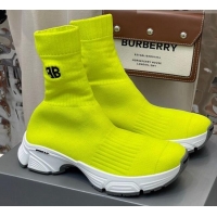 Sumptuous Balenciaga Speed 3.0 Knit Sock Short Boots 060825 Neon Green
