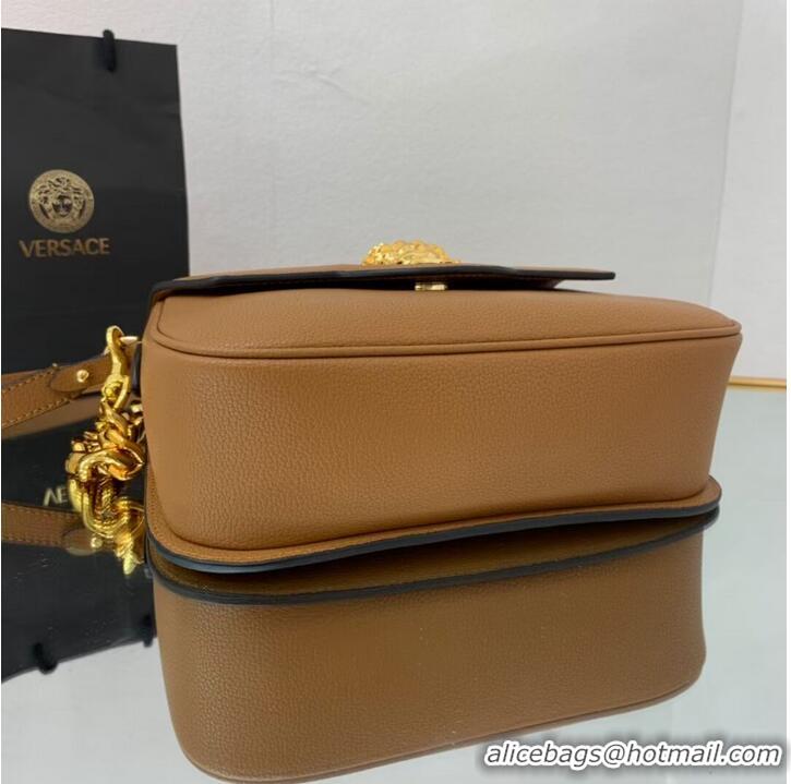Shop Discount Versace Original medium Calfskin Leather Bag FS1067 brown