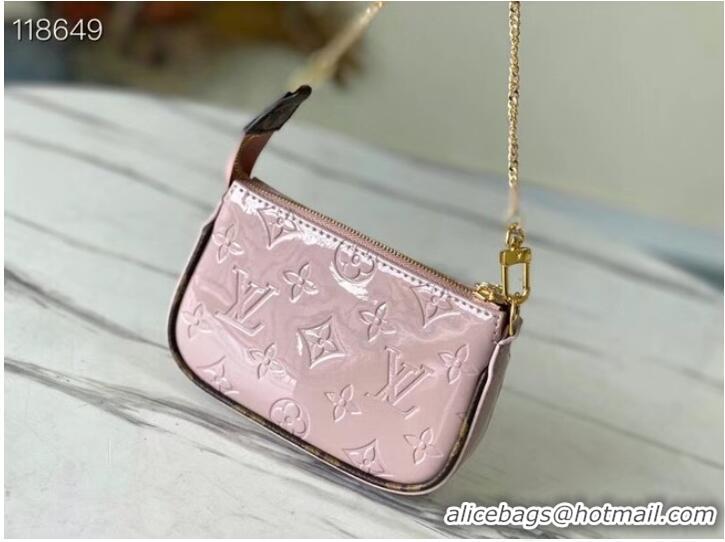 Grade Louis Vuitton Monogram Vernis MINI POCHETTE ACCESSOIRES M58009 pink