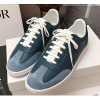 Top Quality Dior Homme B01 Calfskin Suede Sneakers 070854 Blue