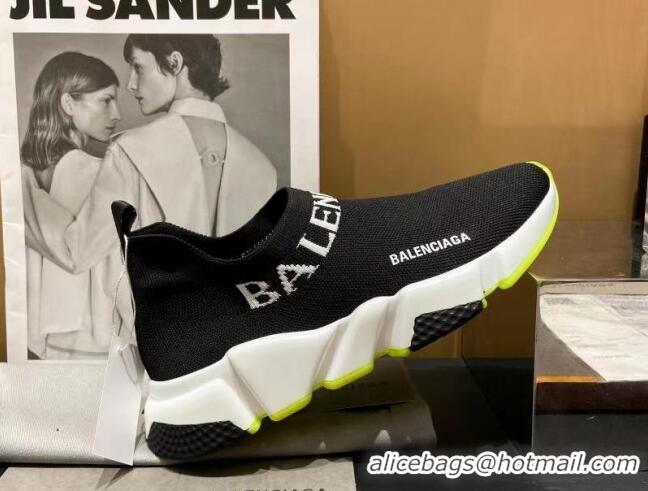 Top Grade Balenciaga Speed Knit Sock Boot Sneaker Black/Yellow 05304