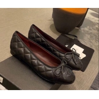 Low Price Chanel Quilted Leather Ballerinas Black 112296