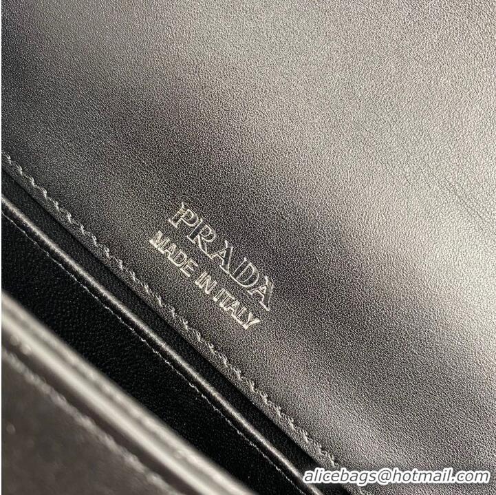 Top Quality Prada Saffiano Leather Identity shoulder Bag 1BD249 Black